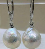 12-13mm Keshi South Sea Baroque Pearl Earrings