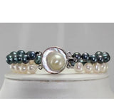 Noble Golden Shell Pearl Bracelet #b028