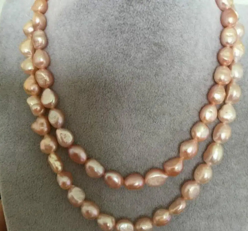 Baroque Pink South Seas Necklace 18-19 inch