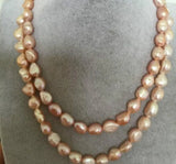 Baroque Pink South Seas Necklace 18-19 inch
