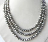 Baroque Freshwater Pearl Silver Necklace