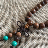 8mm Natural Rosewood Wood 108 Prayer Beads Bracelet or Necklace