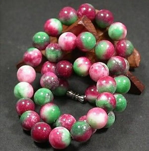 Chinese Red Bead Necklace 10mm 17 inches