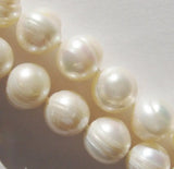 Baroque Freshwater Pearl Necklace Choker, Large 9-10mm, Gold Plated