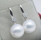 Mother of Pearl Grey Shell Pearl Earrings Small Fresh Red Earrings 14mm