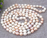 Baroque Pearl Necklace 62'' Natural Jewelry