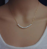 Natural Pearl 6-7mm Necklace Sweet Woman Jewelry 18inch