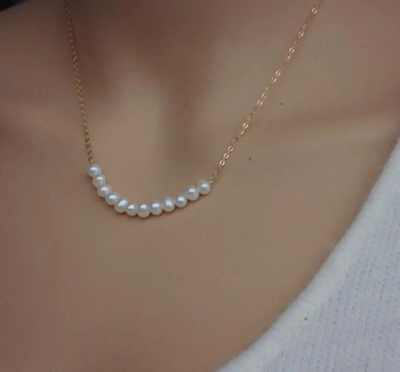 Natural Pearl 6-7mm Necklace Sweet Woman Jewelry 18inch