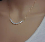Natural Pearl 6-7mm Necklace Sweet Woman Jewelry 18inch