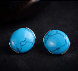 Silver Jade Art Style Marcasite Earrings for Women