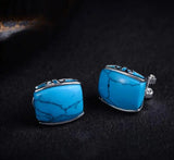 Silver Jade Art Style Marcasite Earrings