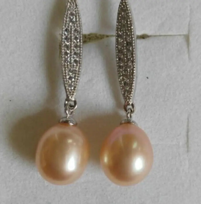 South Seas Pink Pearl Earrings Silver