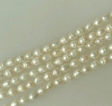 5pcs 5-6mm Oval Rice Freshwater Pearl Loose Beads