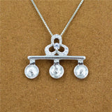 Freshwater Pearl Necklace S925 Sterling Silver Pendant Mountings