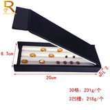 V Groove Gemstone Display Holder Case - Leather