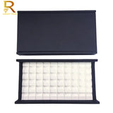 V Groove Gemstone Display Holder Case - Leather