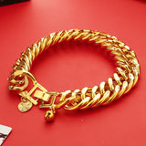 24k Pure 12mm Rope Shape Hand Chain Fine Bracelet for Men