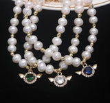 Freshwater Pearl Bracelet with Angel Wings for Women