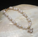 Freshwater Pearl Bracelet with Angel Wings for Women