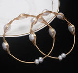 Freshwater Pearl Bracelet Strong Light Nearly Round Beads Adjustable
