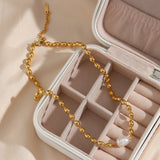 Waterproof Stainless Steel Ball Pearl Bracelet for Girls