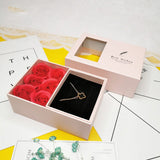 Rose Cardboard Jewelry Box for Women