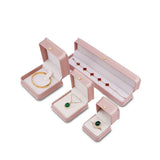 Pink Earring Storage Box Necklace Holder Wedding Jewelry Organiz