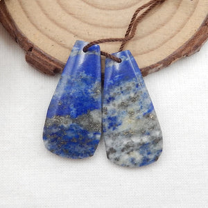 Customized Lapis Lazuli Nugget Earring Beads Pair