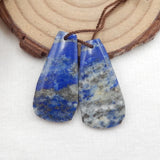 Customized Lapis Lazuli Nugget Earring Beads Pair