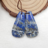 Customized Lapis Lazuli Nugget Earring Beads Pair