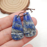 Customized Lapis Lazuli Nugget Earring Beads Pair