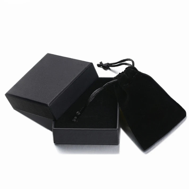 Jewelry Display Box with Flannel Bag Pendant Necklace Bracelet Organizer