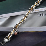 Plated Stainless Steel Man Bracelet Hand Chain Male 11MM