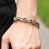 Plated Stainless Steel Man Bracelet Hand Chain Male 11MM
