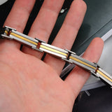 Plated Stainless Steel Man Bracelet Hand Chain Male 11MM