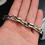 Plated Stainless Steel Man Bracelet Hand Chain Male 11MM