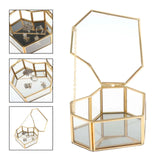 Heart-shaped Glass & Brass Jewelry Box