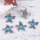 Sea Turtle Charm Pendant Sea Glass Necklace DIY Findings