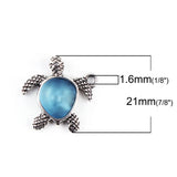 Sea Turtle Charm Pendant Sea Glass Necklace DIY Findings