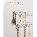Acrylic Pumpkin Jewelry Hanger, Wall Mount Necklace Organizer with 10 Hooks