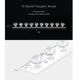Acrylic Pumpkin Jewelry Hanger, Wall Mount Necklace Organizer with 10 Hooks