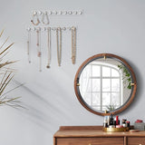 Acrylic Necklace Holder Wall Mount Organizer for Jewelry with 10 Hooks 2PCS