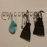 Acrylic Necklace Holder Wall Mount Organizer for Jewelry with 10 Hooks 2PCS