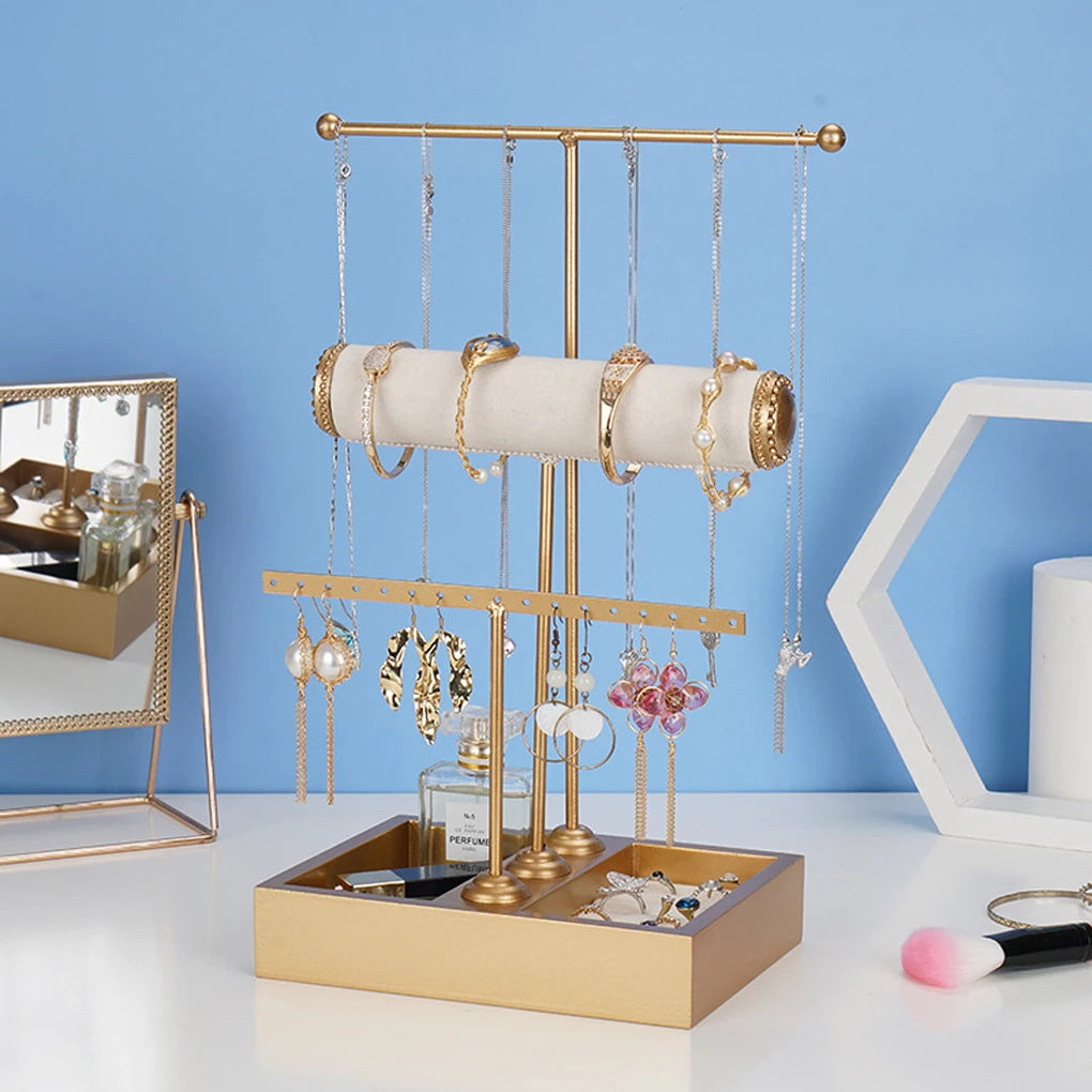 T Type Jewelry Holder Necklace Organizer Bracelet Collection Girls