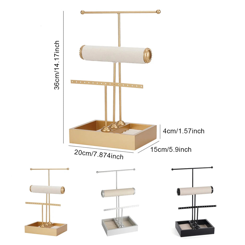 T Type Jewelry Holder Necklace Organizer Bracelet Collection Girls