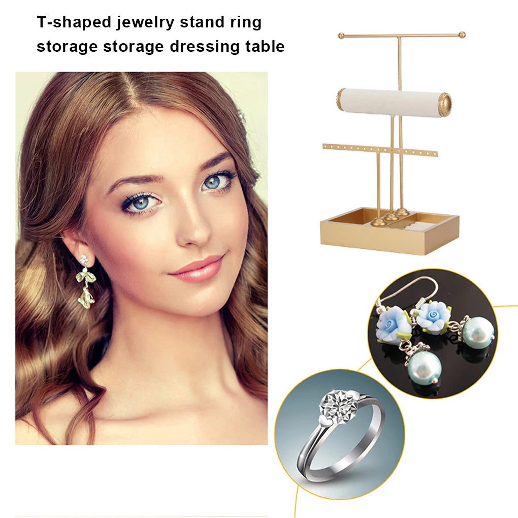 T Type Jewelry Holder Necklace Organizer Bracelet Collection Girls