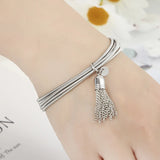 Metal Chain Tassel Elastic Ring Stainless Steel Bracelet