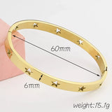10 Star Bracelets & Bangle Stainless Steel Rose Silver Love Bracelet