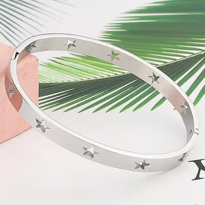 10 Star Bracelets & Bangle Stainless Steel Rose Silver Love Bracelet