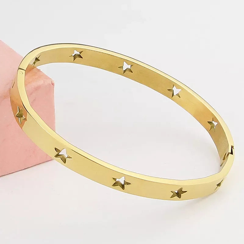10 Star Bracelets & Bangle Stainless Steel Rose Silver Love Bracelet